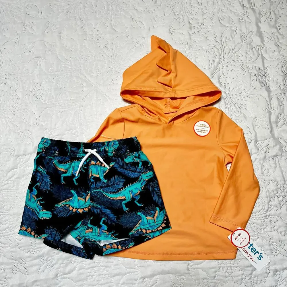 NWT Carter’s Dinosaur Rash Guard Swim Suit Size 18m